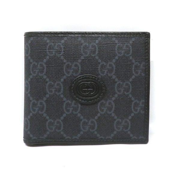 Gucci Bifold Bag GG Supreme Wallet Coin Black - Picture 1 of 6